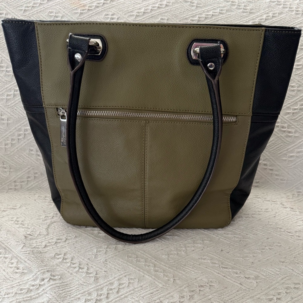 Tignanello Olive and Black Women's Tote Bag